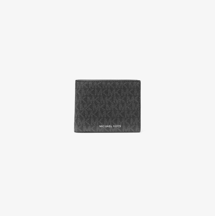 Black Mens Harrison Logo Billfold Wallet With Passcase - Michael Kors