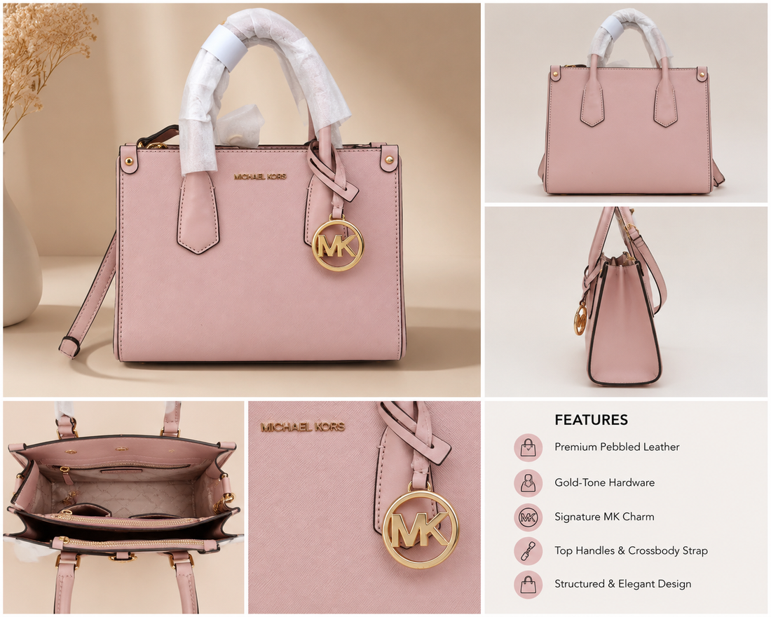 Michael Kors Mercer Medium Pebbled Leather Crossbody Bag