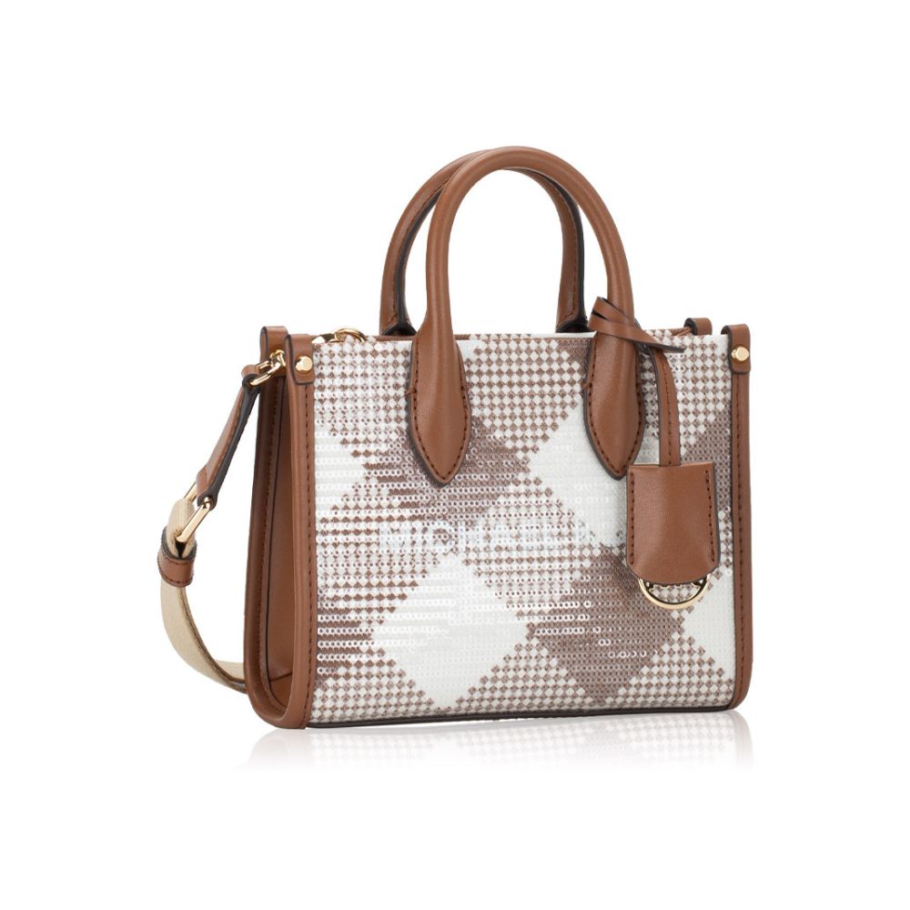 Michael Kors Mirella XS Sequined Crossbody Bag Luggage