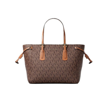 Michael Kors Voyager Extra-Small Signature Logo Convertible Crossbody Bag - BROWN