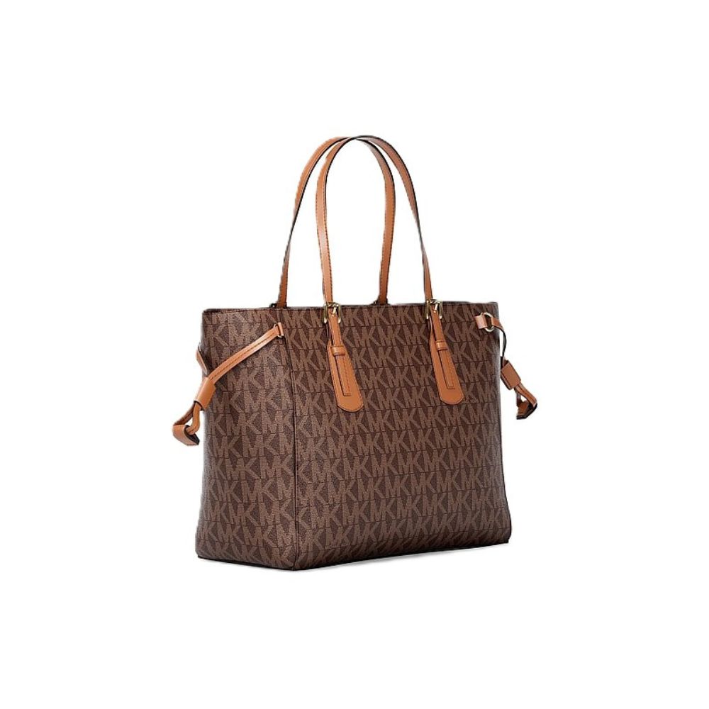Michael Kors Voyager Extra-Small Signature Logo Convertible Crossbody Bag - BROWN
