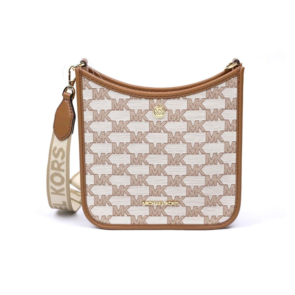 Michael Kors MK Briley Small Logo Messenger Crossbody Bag – Luggage