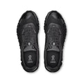 A pair of black On Cloud-900 Waterproof trail running shoes shown from a top-down view against a white background.