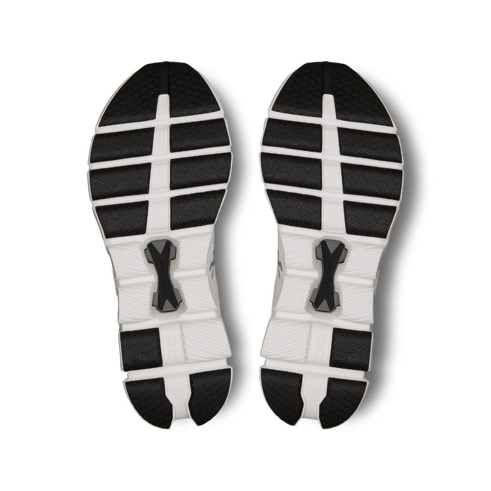 Black and white sole of a shoe on a white background