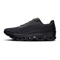 Black running shoe on a white background