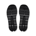 Black shoe sole with tread pattern on a white background
