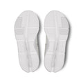 White sneakers shown from a top-down perspective on a white background