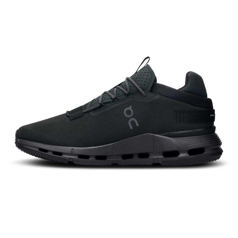 A black On Cloudrunner sneaker shown from a side profile view against a clean white background.