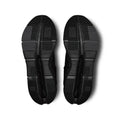 Black sandals with thick soles on a white background