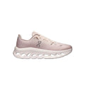 A single On running shoe in a pale pink and off-white colorway, shown from the side against a plain white background.