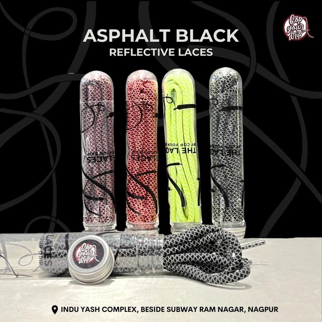 Asphalt Black - Reflective Lace