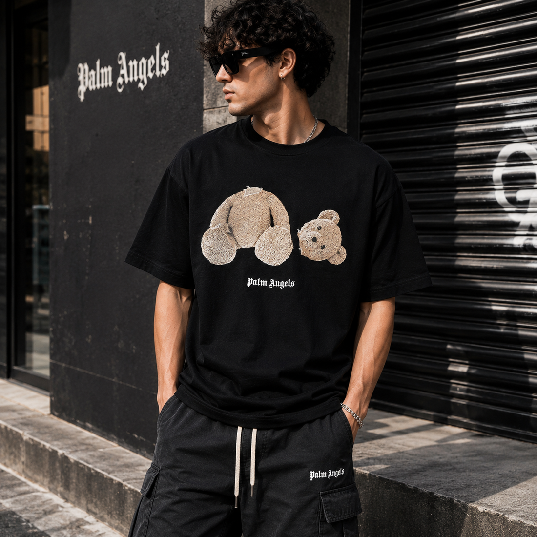 Palm Angels Teddy Bear T-Shirt Black