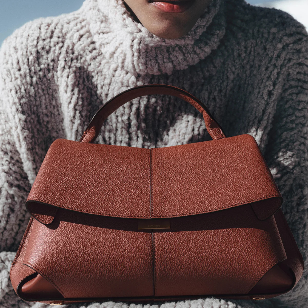 Polène Mokki Textured Red Clay Bag