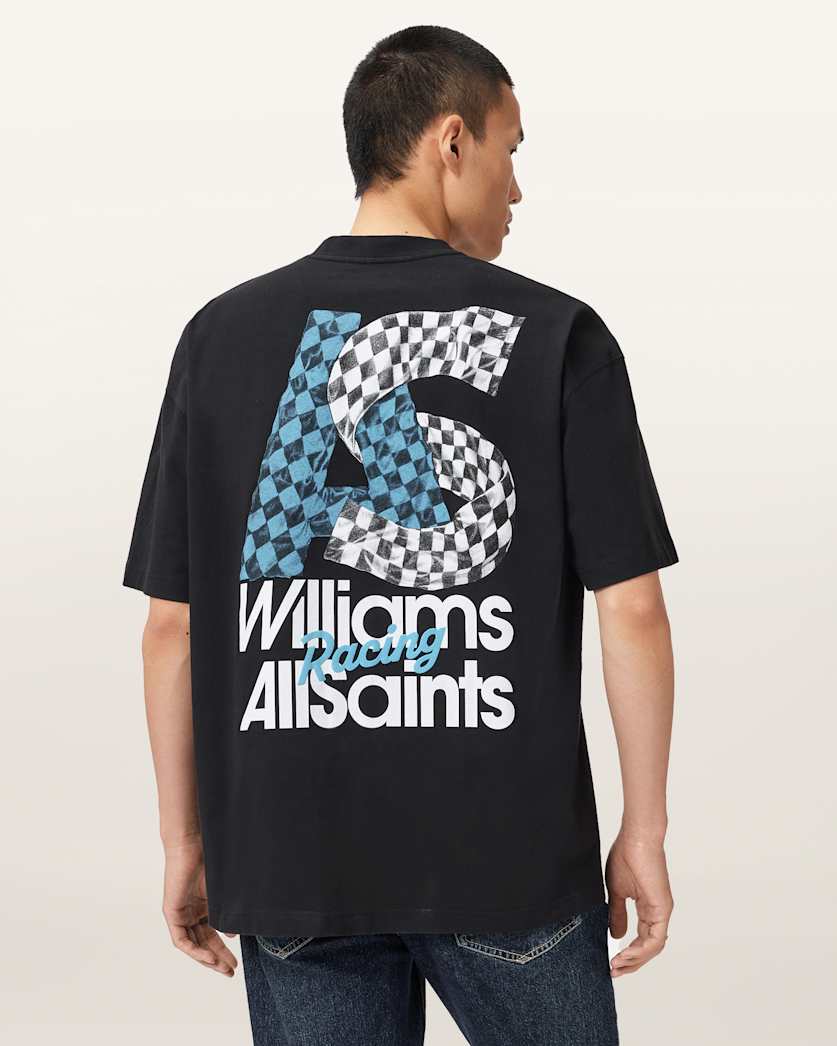 AllSaints Williams X AllSaints Pole Crew Neck T-Shirt – Washed Black