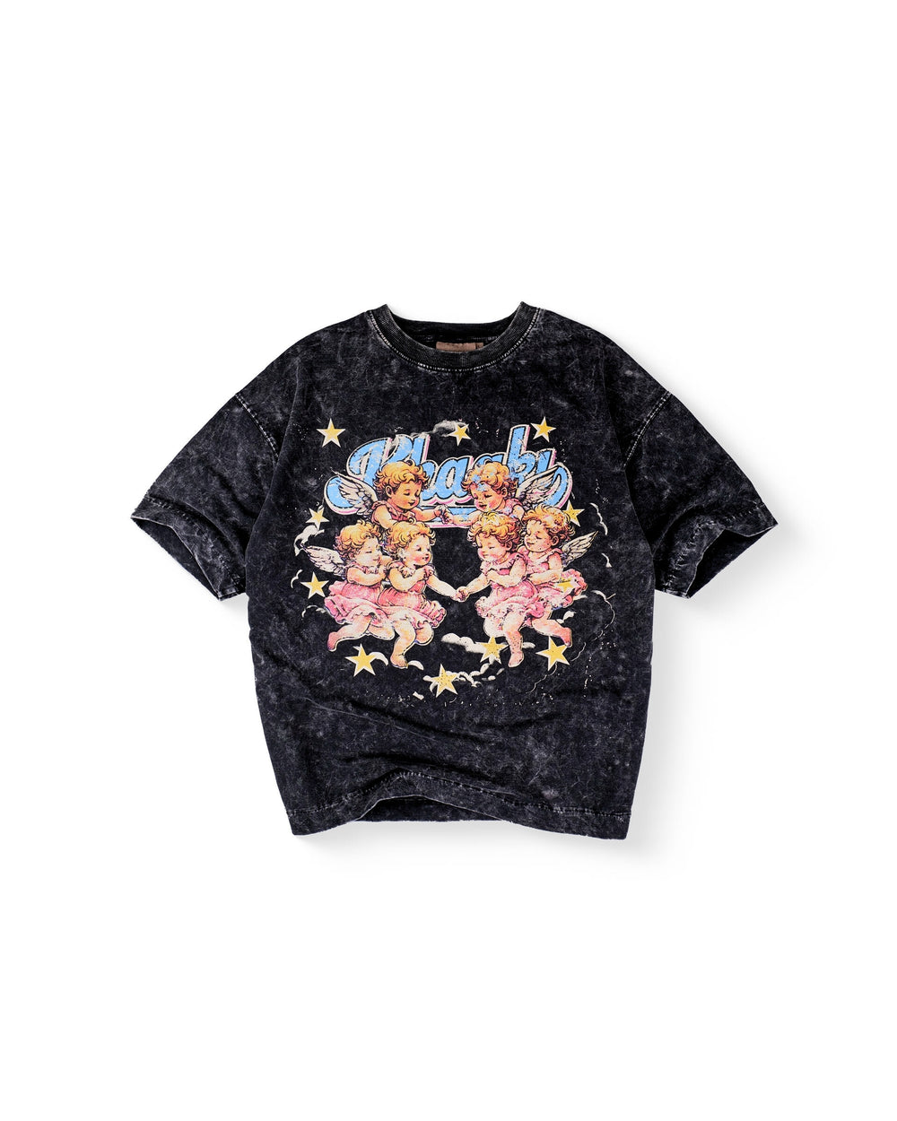 Angels - Black Washed Oversized T-shirt