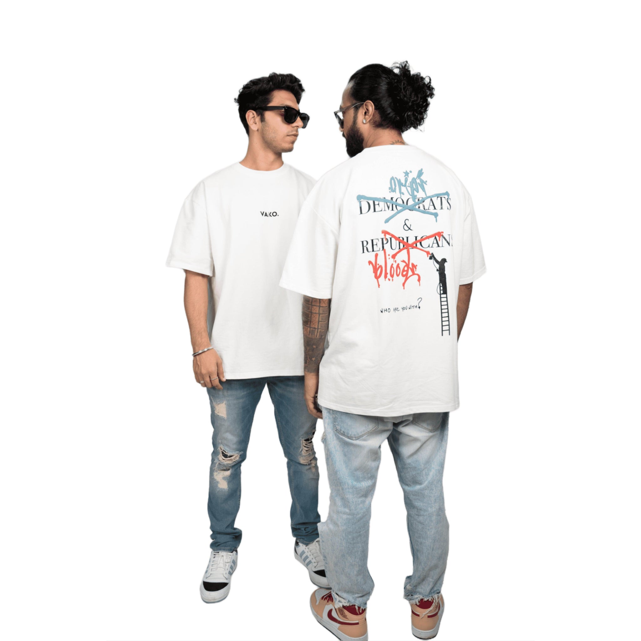 White Blood & Crip Oversized T-Shirt