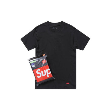 Supreme x Hanes Tagless Tees (3 Pack) 'Black'