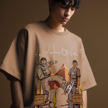 Utopia Briefcase T-Shirt - Beige