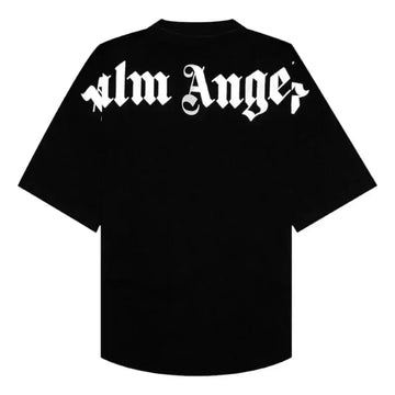 PALM ANGELS CLASSIC BACK LOGO OVERSIZED BLACK TEE