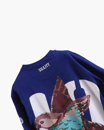 FEATHERED FRIEND BLUE OVERSIZED T-SHIRT