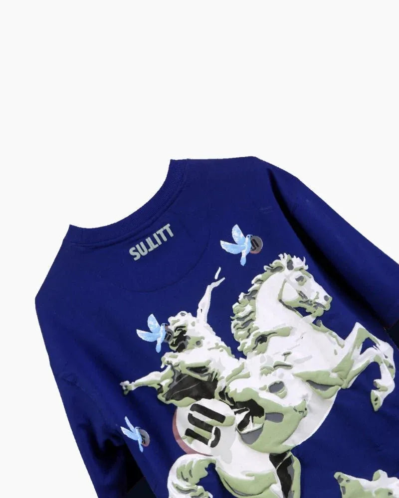 MIGHTY HORSE BLUE OVERSIZED T-SHIRT