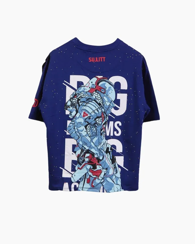 MOON WALKER BLUE OVERSIZED T-SHIRT
