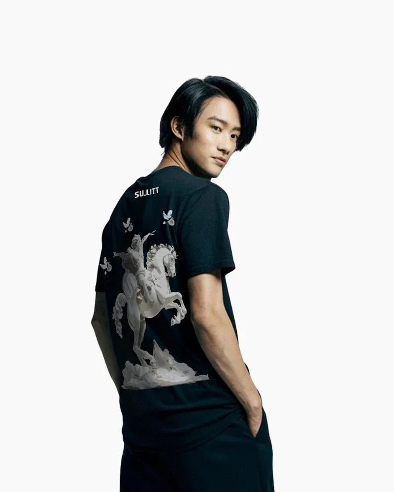 MIGHTY HORSE BLACK OVERSIZED T-SHIRT