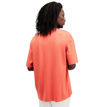 AllSaints Laser Cotton Oversized T-Shirt 'Sunburnt Orange'