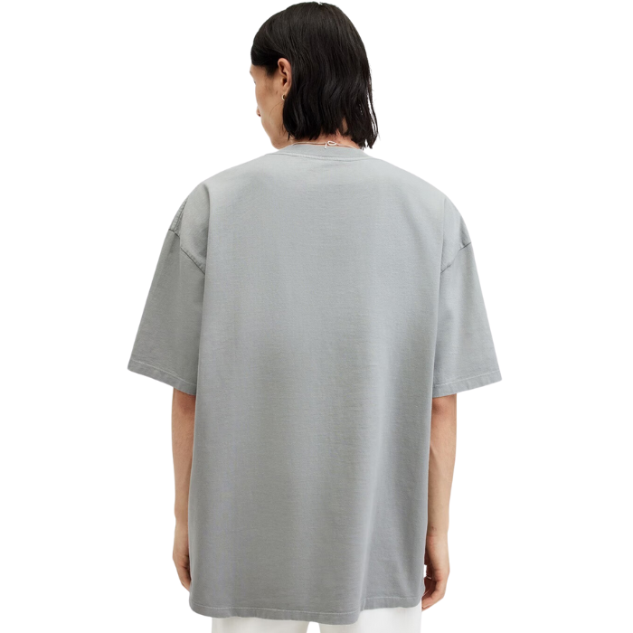 AllSaints Laser Cotton Oversized T-Shirt 'Skyline Grey'